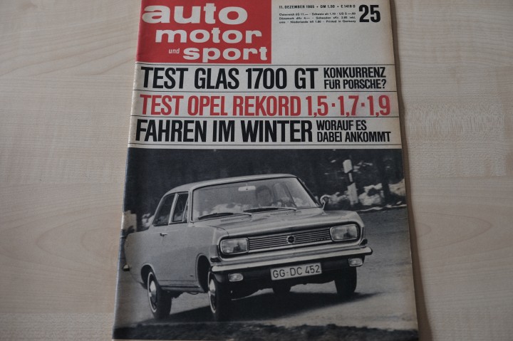 Deckblatt Auto Motor und Sport (25/1965)